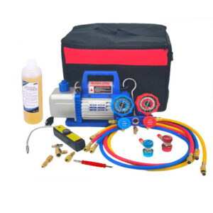 Air Vacuum Pump A/C Manifold Gauge Set – 4CFM, 110V, 180W