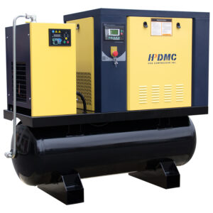 VSD 10HP All in One Screw Air Compressor with 80 Gallon Tank and Air Dryer 39CFM 125PSI