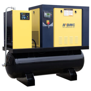 10HP All in One Screw Air Compressor with 80 Gallon Tank and Air Dryer 39CFM 125PSI