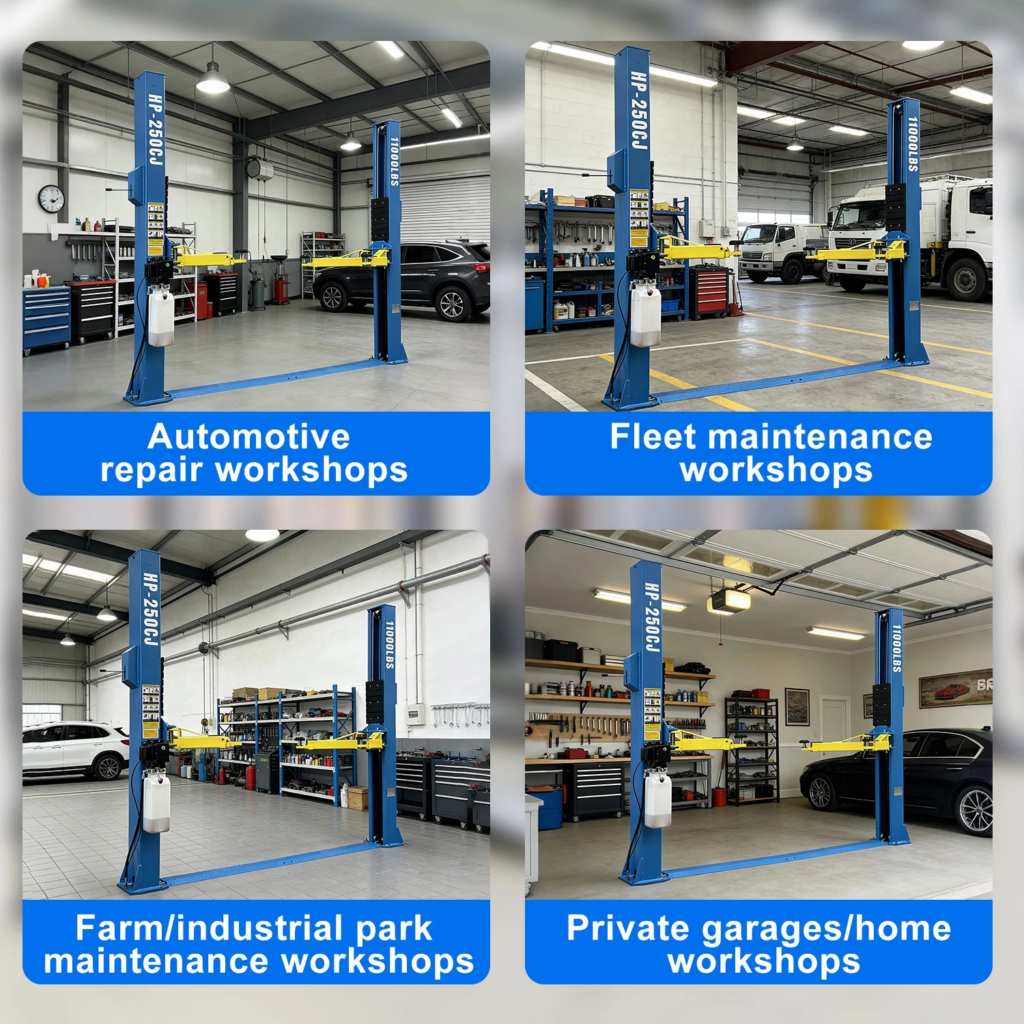 11000lbs 2 Post Car Lift Used in Auto Repair Garage Vehicle Maintenance