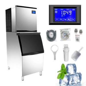 700 lb Commercial Ice Maker Built-in Ice Machine 440 lb Storage