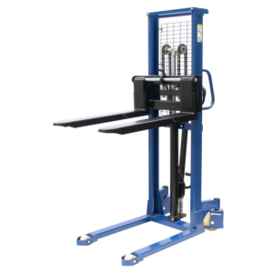 2200 lbs Manual Hydraulic Pallet Stacker 63 Inch Lift Fixed Legs