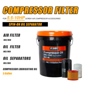Maintenance Filters And Oil For HPDMC/HPDAVV Under 10hp PACK Series Screw Air Compressor